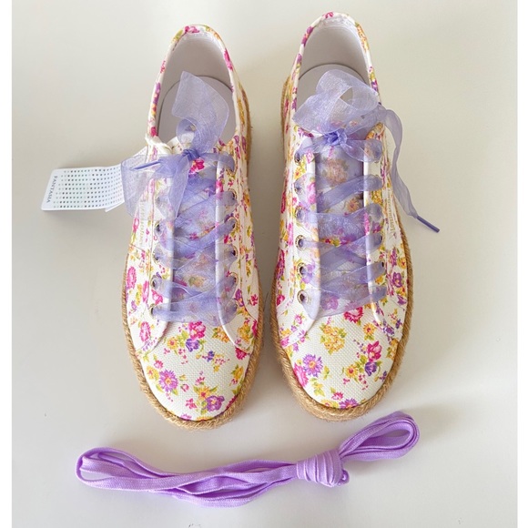 LoveShackFancy Shoes Nwt Love Shack Fancy X Superga Platform Canvas